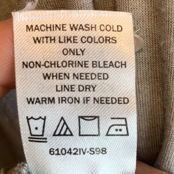 Vanity Medium Olive Green Grey Lace Long Sleeve Cold Shoulder Knit Top Boho - Picture 5 of 8